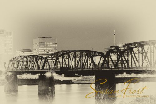 Hawthorne Bridge Two - Sepia